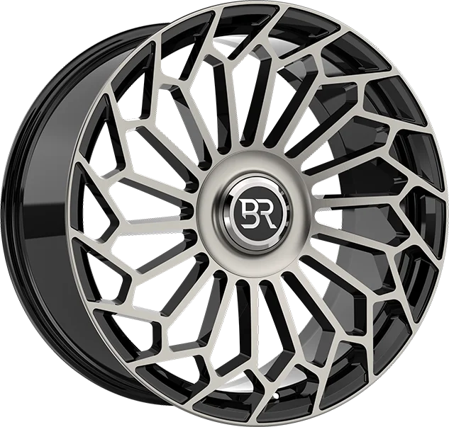 BR02 Gloss Black Brushed DDT Wheel